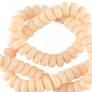 Polymeer kralen rondellen 7mm - Peach orange